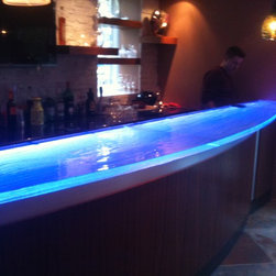 Glass counter top with LED - Kitchen Countertops