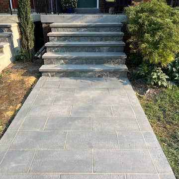 Running Bond Blue & Diamond Pattern Full Color Flagstone Walkways- Tenleytown DC