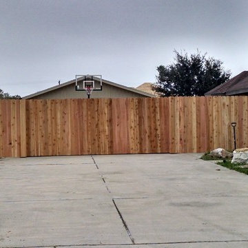 Cedar fence line/gate