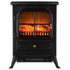 15" Golden Vantage Freestanding Electric Fireplace Stove, Black