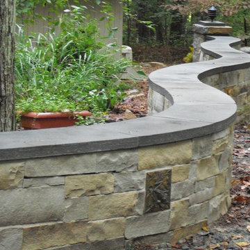 stone walls and steps