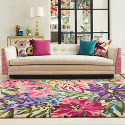 Floreale Fuschia - Area Rugs
