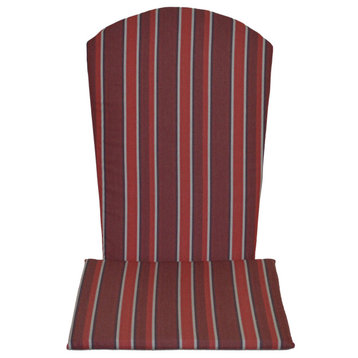 Full Adirondack Chair Cushion, Red Stripe