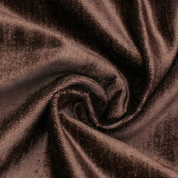 Dark Brown Cotton Velvet By The Yard, 54" Wide Velvet, Upholstery Fabric