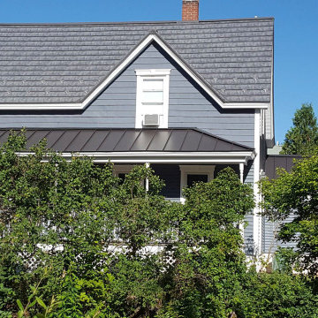 Metal Roofing - Oxford Slate Rock Metal Shingle in Gray House 2