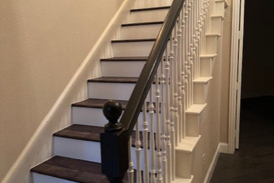 Inspiration for a contemporary staircase remodel in Dallas