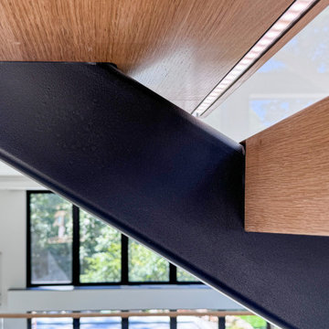 Project #126 | Contemporary Staircases with Integrated LEDs & Glass Railing