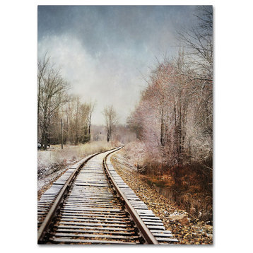 Jai Johnson 'Snow On The Tracks' Canvas Art, 47 x 35