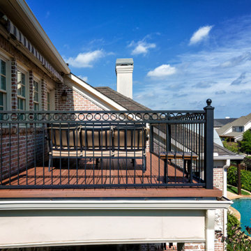 Custom Multi-Level AZEK® Deck with Stone Pool Deck & Sun Deck