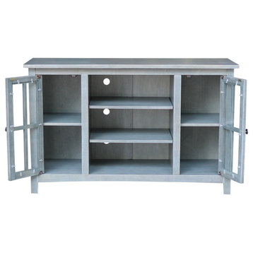 Entertainment / TV Stand - With 2 Doors - 48", Heather Grey-Antique Washed