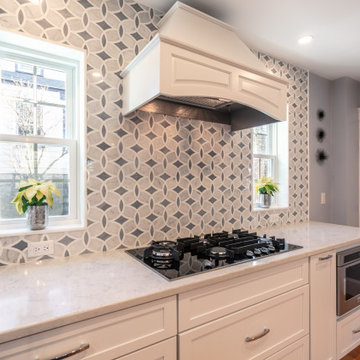 Melrose Kitchen Cooktop and Wood Hood