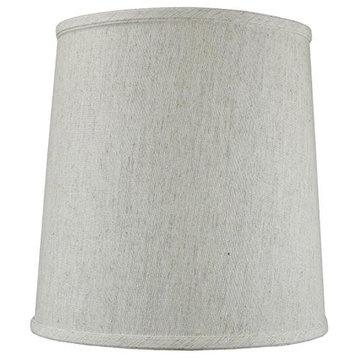 10"x12"x12" Parchment Drum Lampshade, Textured Oatmeal