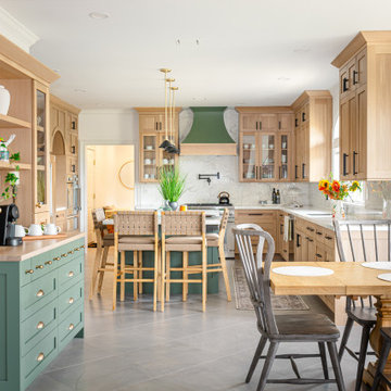 Kitchen - Coffee Bar With Inset Cabinetry