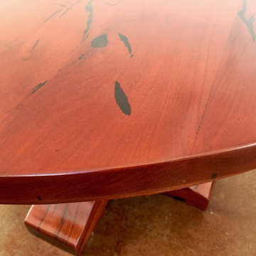 Mesquite Wood Round Dining Table