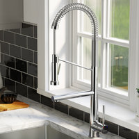 Karran Tumba Single-Handle Pull-Down Sprayer Kitchen Faucet, Chrome