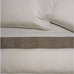 Area - Area Heather Natural Melange Cotton Flat Sheet - Flat Sheets