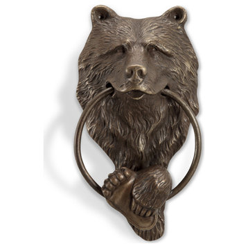 Brass Bear Head Doorknocker