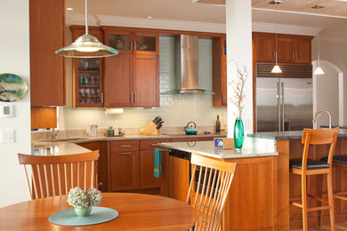 Transitional kitchen photo in Boston