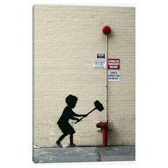 There Is Always Hope Balloon Girl by Banksy - Wrapped Canvas Painting Print ARTCANVAS Size: 18 H x 26 W x 0.75 D