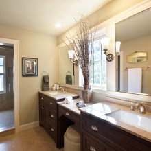 Bathroom - Master - window b/w mirrors