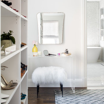 Crisp White Walk-In Closet - Upper West Side Manhattan, NY