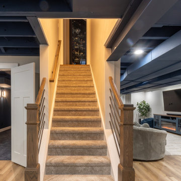 Unfinished Basement Turned Liveable Lower Level in Medina, OH
