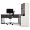 Bestar Connexion Slate & Sandstone 71 x 83 L-Shaped Workstation Desk