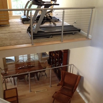 Bakersfield CA Round Stainless Post and Rail with Stainless Cable Railing