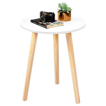 Modern Small Wood End Table for Living Room, Bedroom and Small Spaces