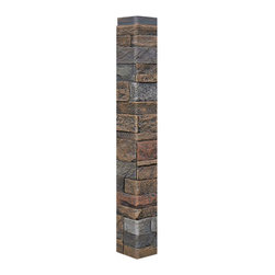 136-CT2-DURANGO VENEER STACKED STONE OUTSIDE CORNER - 48"H X 3 &frac12;" W X 1 &frac12;"D - Wall Panels