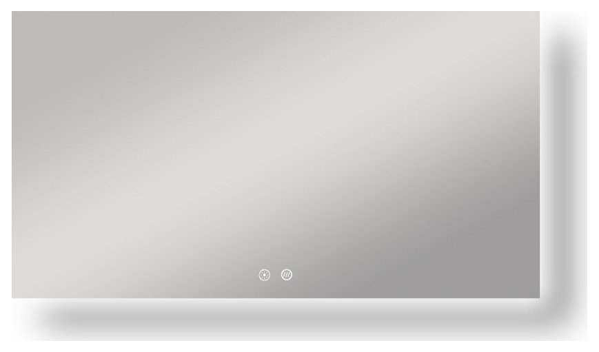 Aurora Backlit Dimmable LED Mirror with Defogger, 60"x36"x1.75"