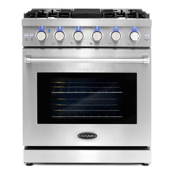 30" Freestanding Range with 5 Gas Sealed Burners & Convection Oven