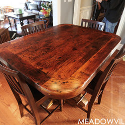 Reclaimed Wood (Rectangular) Pedestal Tables - Dining Tables