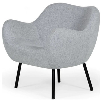 Natalie Modern Gray Fabric Accent Chair