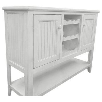 Eagle Furniture Coastal Wine Buffet Cabinet, Bright White