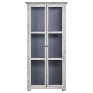 Francesca 74" Tall 2-Door Cabinet, Gray