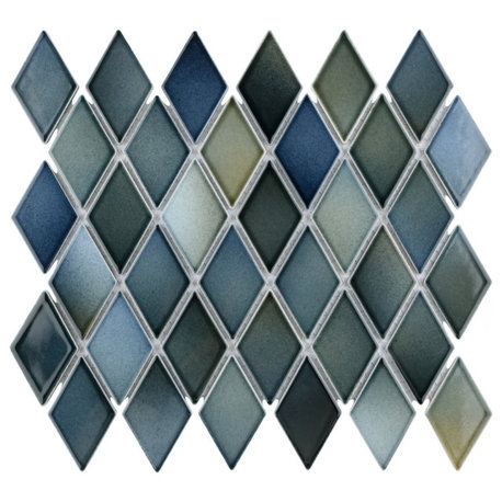 Hudson Kite Porcelain Mosaic Floor and Wall Tile, Pacific