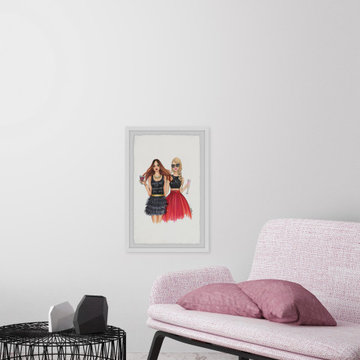 "Watch Me Sip and Cheers" Framed Painting Print