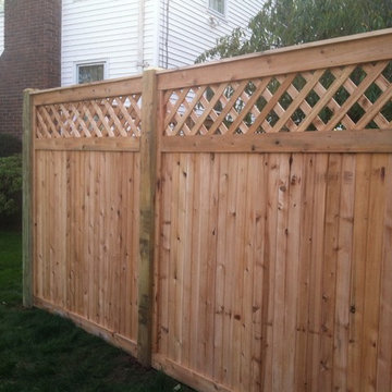 West Hartford | Cedar Tongue & Groove Lattice Top Estate Fence
