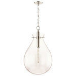 Hudson Valley Lighting - Ivy LED Large Pendant With Clear Glass Shade, Polished Nickel - Popular designer, blogger, and trendsetter Becki Owens is widely known for her fresh, feminine, "dream-home-worthy" designs. Her large social media following is a testament to the livable yet beautiful spaces she creates for her clients. Becki brings the same design approach to Becki Owens X Hudson Valley Lighting: a cohesive collection of simple, elegant pieces that fit any space and style.