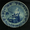 Large Consigned Vintage Transferware Blue Delft Plate