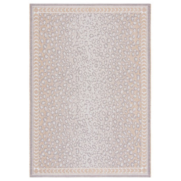 Courtyard Cy6100-53012 Animal Print Image Rug, Beige and Gold, 2'7"x5'0"