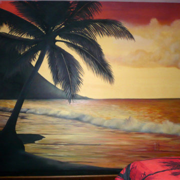 Sunset Beach wall mural by ML Murals michigan