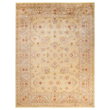 Eclectic, One-of-a-Kind Hand-Knotted Area Rug Ivory, 8'7"x11'5"