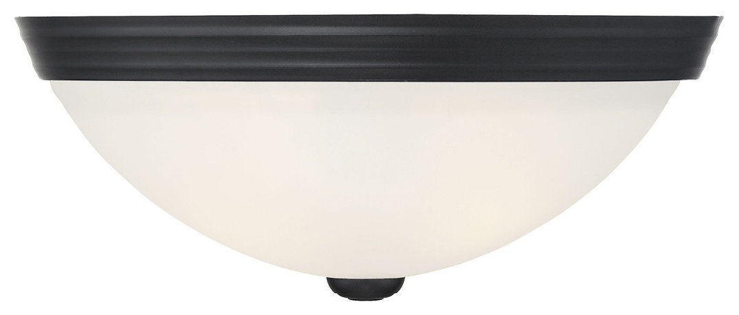 13" Flush Mount, Black - Traditional - Flush-mount Ceiling Lighting ...
