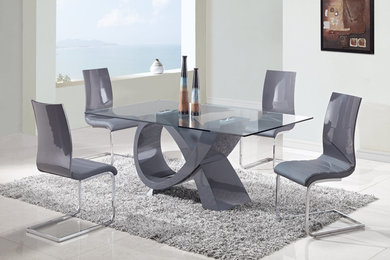 GL-2039 Glass & Wood Dinning Table