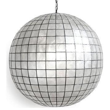 Capiz Shell Globe Lantern 30