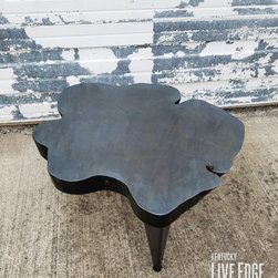 Gray Live Edge Coffee Table - Coffee Tables