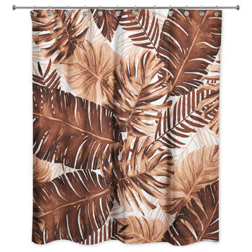 Palm Leaf Pattern 4 71x74 Shower Curtain