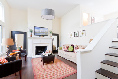 Example of a trendy family room design in Atlanta